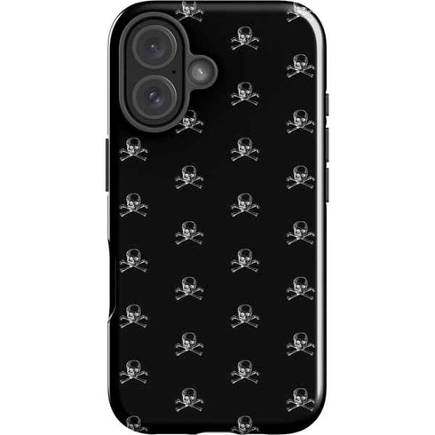 Alchemy Skull and Crossbone Pattern iPhone 16 Plus Impact Case